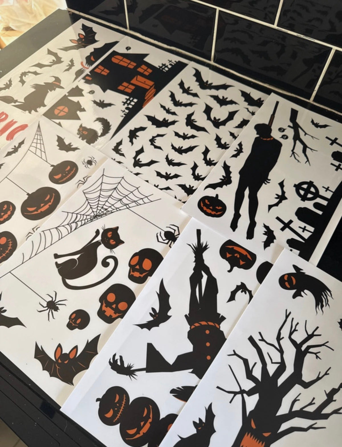 Halloween Window Stickers - 9 Pack