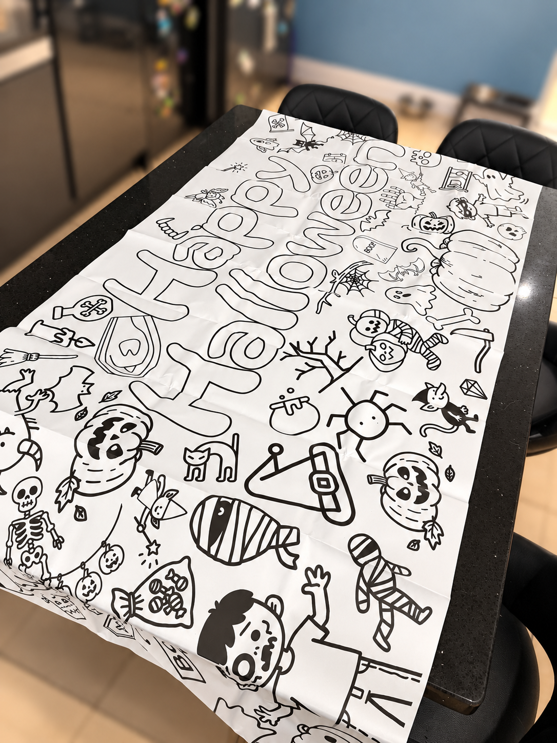 Halloween Colouring Tablecloth – 76 x 132cm
