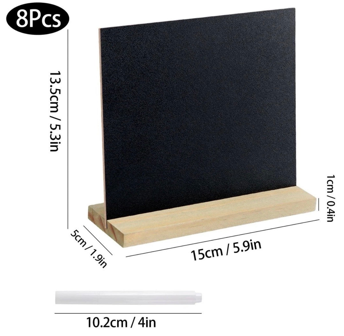 Mini chalkboard sign dimensions and chalk pen length